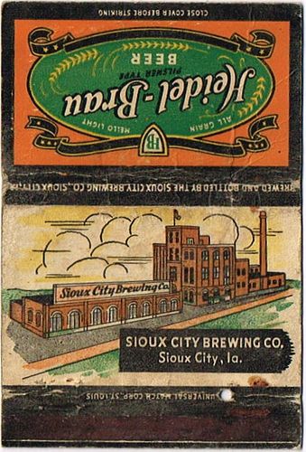 1946 Heidel-Brau Beer Dupe IA-SC-BB2 Factory Scene Sioux City, Iowa