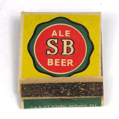 1939 SB Beer/Silver Bar Ale Full Matchbook FL-SB-2 Tampa, Florida