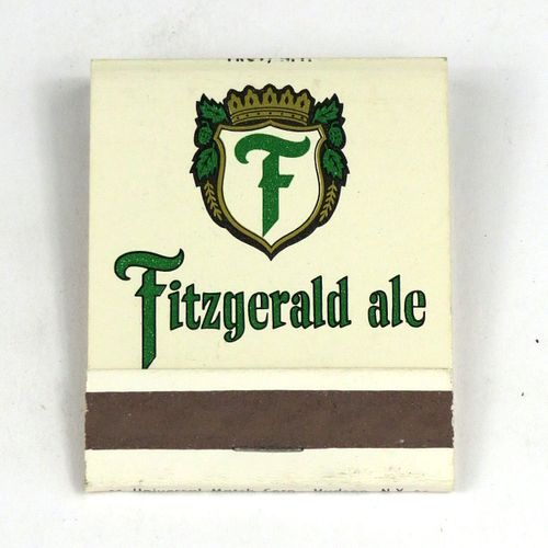 1958 Fitzgerald Ale Full Matchbook NY-FITZ-2 Troy, New York