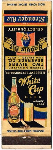 1936 White Cap Beer/Bobbie Ale 113mm long WI-TR-3.1 Two Rivers, Wisconsin