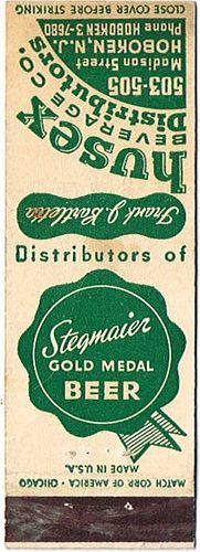 1940 Stegmaier's Gold Medal Beer 114mm long PA-STEGM-HX2 Frank J. Bartletta Hussex Beverage Hoboken NJ