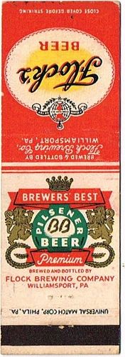 1949 Flock's Beer/Brewers' Best Beer 113mm long PA-FLOCK-4 Williamsport, Pennsylvania
