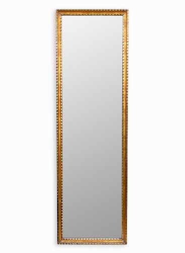 19TH/20TH C. FRENCH GILTWOOD RIBBED FRAME MIRROR