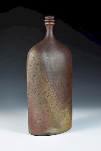 § Joanna Constantinidis (British, 1927-2000), a large and impressive flattened bottle vase, the ston