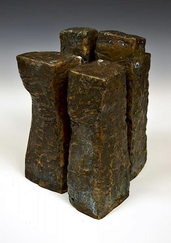 § Brian Blow, (British, 1931-2009), bronze abstract form, circa 1960, signed in ink to the bronze wi
