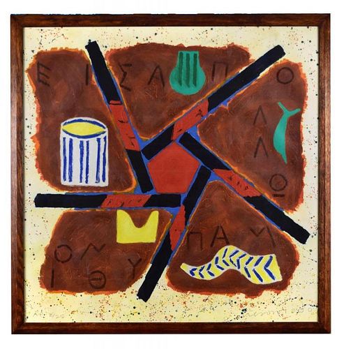 § Joe Tilson, RA (British, b.1928) Apollo Pythion signed lower right "Tilson 1990" and numbered lowe