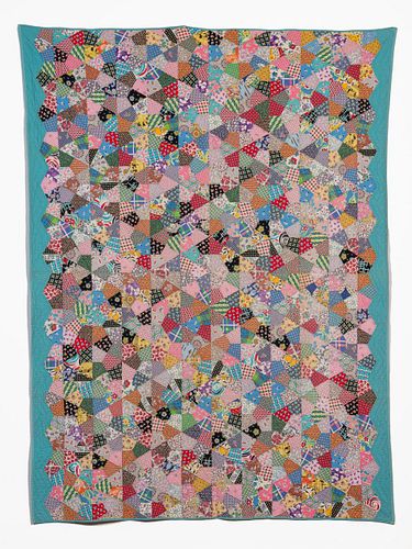 AMERICAN PATCHWORK STAR QUILT, CA 1940.
