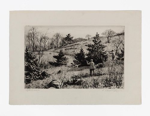 AIDEN LASSELL RIPLEY "AFTER GROUSE" ETCHING