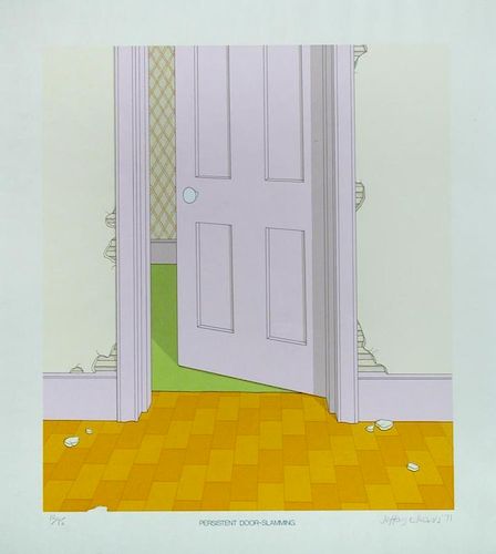 § Jeffrey Edwards (British, b. 1945) Persistent Door-Slamming; and Come In numberd 12/75 and 1/75 in