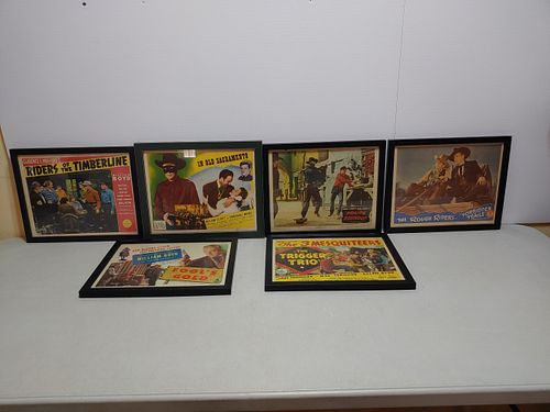 Six Western lobby card movie posters