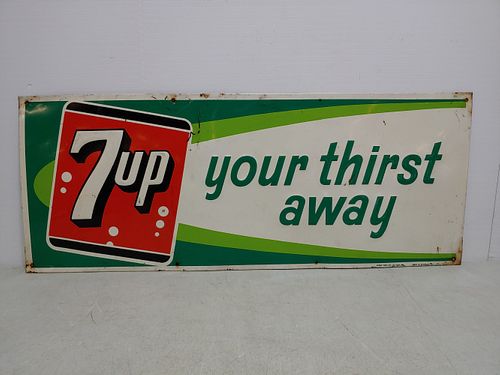 SST Early 7up sign embossed