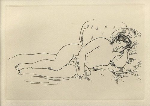 Pierre-Auguste Renoir (French, 1841-1919) Femme Nue Couchee lithograph 15 x 22cm (6 x 9in) <br>Condi