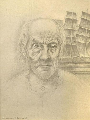 § Graham Arnold (British, b. 1932) The Skipper signed lower left "Graham Arnold" pencil 30 x 22½cm (