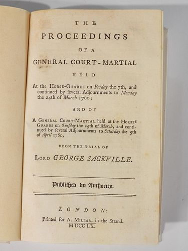 Sackville's Courts Martial