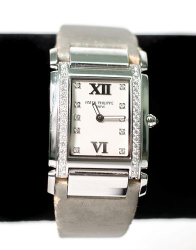18k WG Diamond Patek Twenty-4 Quartz Watch