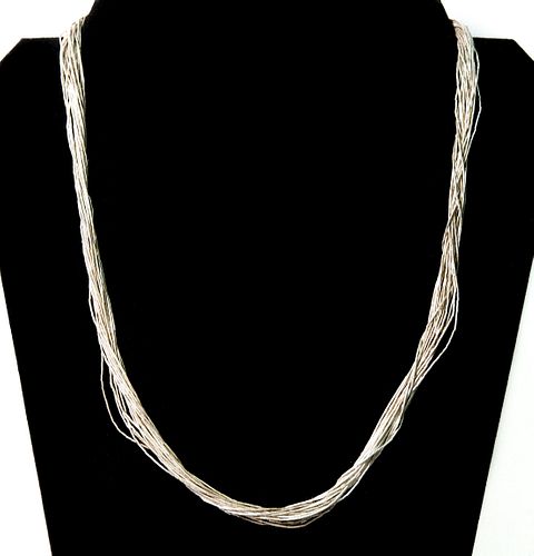22 inch Sterling Silver Multi Strand Necklace