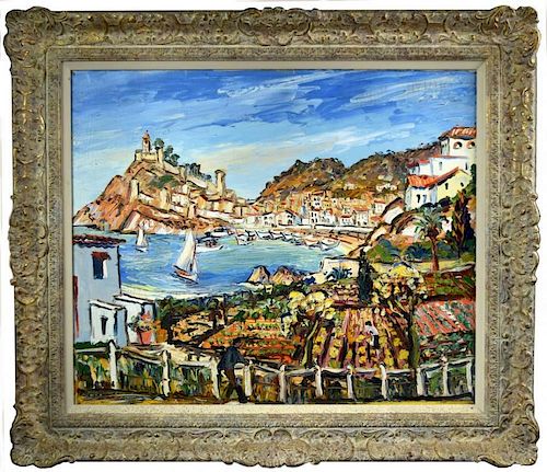 § George Hann (British, 1900–1979) Cannes signed lower left "Georges Hann" oil on board 49 x 59cm (1