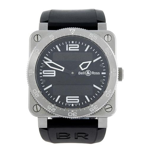 BELL & ROSS - a gentleman's BR03 Type Aviation wrist watch. Stainless steel case with calibrated bez