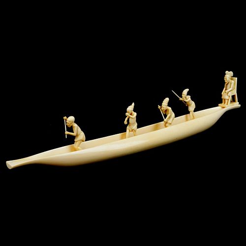 Large African Tribal Boat