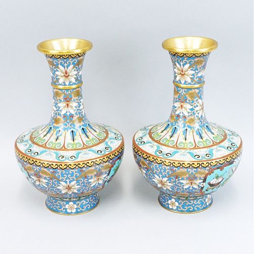 Chinese Cloissone Vases