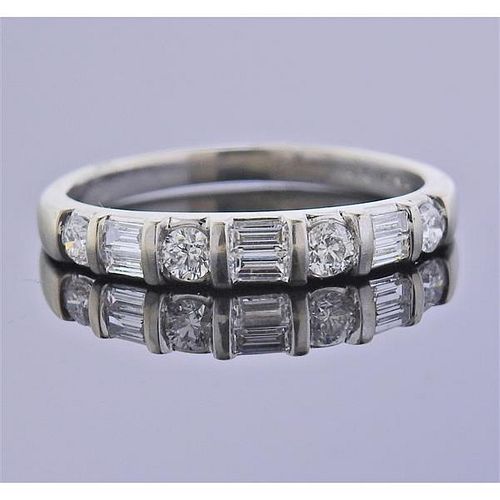 14k Gold Diamond Half Wedding Band Ring