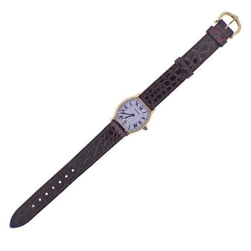 Cartier Paris Tortue 18k Gold Watch 