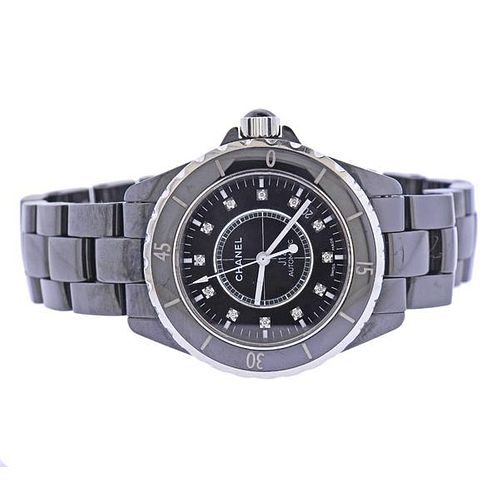 Chanel J12 Black Ceramic Diamond Automatic Watch H1626 LR59229