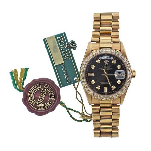 Rolex President 18k Gold Diamond Watch 18038