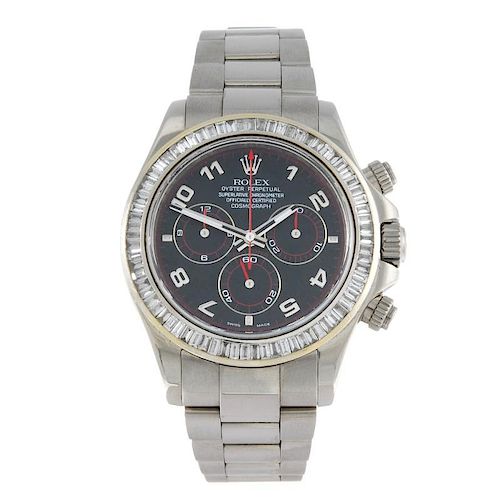 <p>CURRENT MODEL: ROLEX - a gentleman's Oyster Perpetual Cosmograph Daytona chronograph bracelet wat