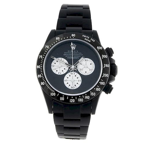 <p>ROLEX - a gentleman’s Oyster Perpetual Cosmograph Daytona chronograph bracelet watch customised b