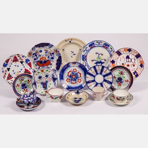 Seventeen English and American Gaudy Ironstone and Lustreware
