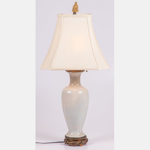 Chinese Blanc de Chine Porcelain Vase Mounted as a Lamp