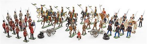 A Collection of Painted Military Figures Height of average 2 1/2 inches.