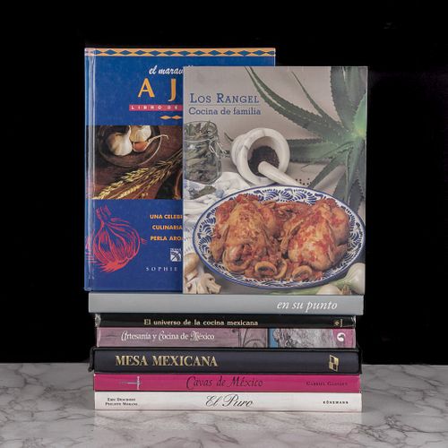 Libros sobre Cocina Mexicana. Artesanía y Cocina de México / El Universo de la Cocina Mexicana / En su punto. Piezas: 8.