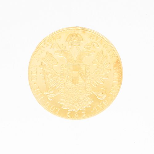 Medalla FRANC-IOS-I-D-AVSTRIAE-IMPERATOR en oro amarillo de 21k. Peso: 14.0 g.