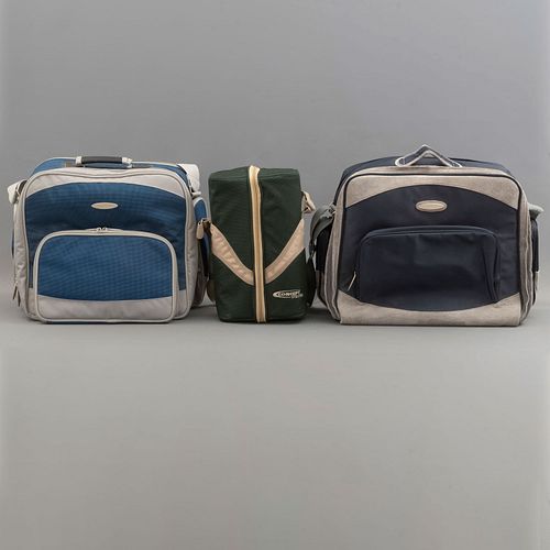 Lote de 3 maletas para pic nic. SXX De la marca Concept. Elaborados en tela y material sintético.