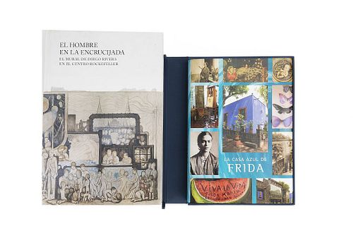 Libros sobre Diego Rivera y Frida Kahlo. El Hombre en la Encrucijada el Mural de Diego Rivera en el Centro Rockefeller. Pzs: 2.