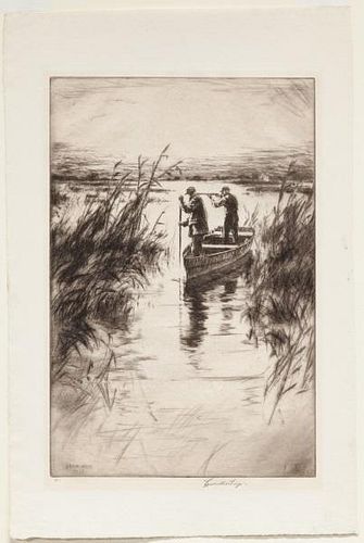 Levon West (1900-1968) Duck Hunting
