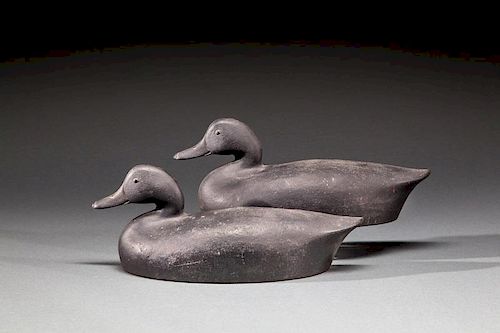 Two Cast Iron Black Duck Doorstops by Richard F. W. Clancey