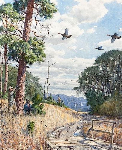 Aiden Lassell Ripley (1896-1969) Driven Turkeys