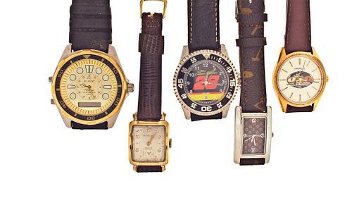 A lot of ten wrist watches