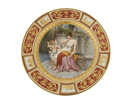 A Royal Vienna porcelain portrait plate
