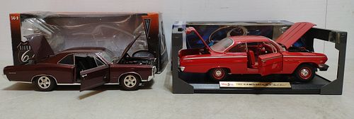 2 die-cast cars 1 1966 GTO 1 1962 BelAir