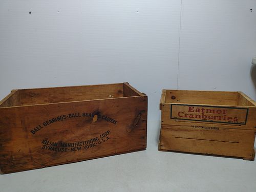 Two Wood  crates