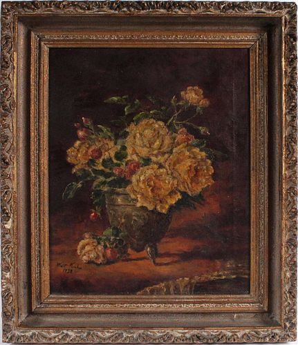 Walt Kuhn, Oil on Canvas, Bouquet of Flowers