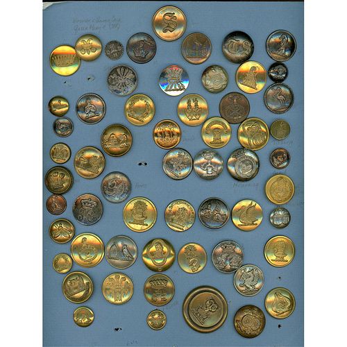 A CARD OF ASSORTED CREST/LIVERY BUTTONS