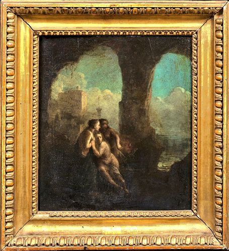 NUDE MAIDENS NYMPHS OIL PAINTING