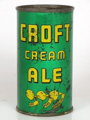 1945 Croft Cream Ale 12oz Flat Top Can 52-24 Boston, Massachusetts