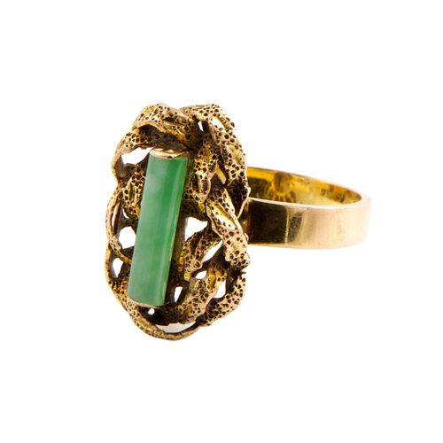 Jade, 14k Rose Gold Ring