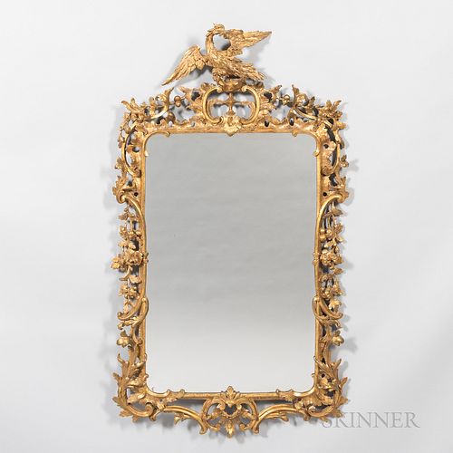 Chippendale-style Carved Giltwood Mirror